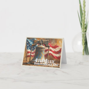 Liberty Bell Kunst für die Feier zum 4. Juli Dankeskarte