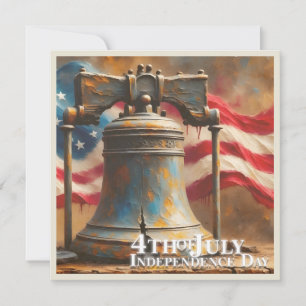 Liberty Bell Kunst für die Feier zum 4. Juli Mitteilungskarte