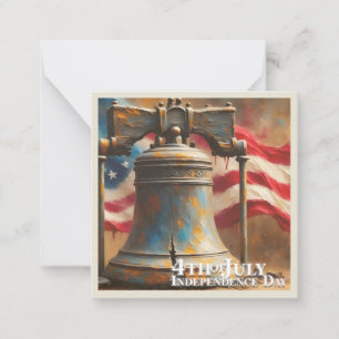 Liberty Bell Kunst für die Feier zum 4. Juli Mitteilungskarte