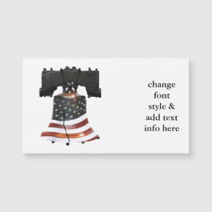 Liberty Bell mit amerikanischer Flagge Magnetkarte