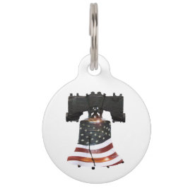 Liberty Bell mit amerikanischer Flagge Tiermarke