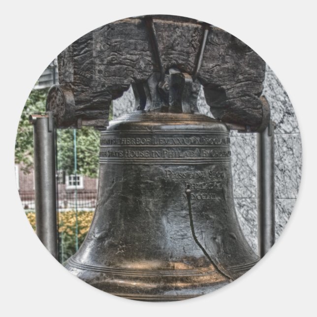 Liberty Bell Runder Aufkleber (Vorderseite)