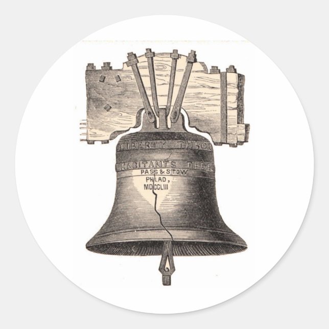 Liberty Bell Runder Aufkleber (Vorderseite)