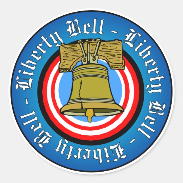Liberty Bell Runder Aufkleber (Vorderseite)