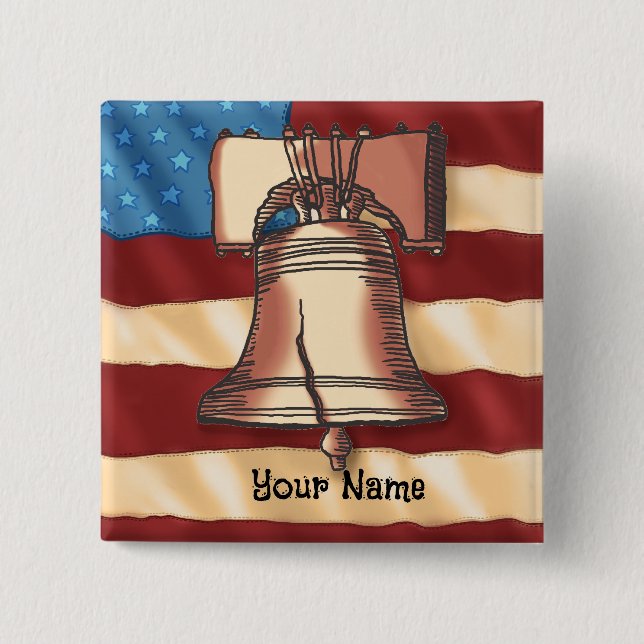 Liberty Bell Square Button (Vorderseite)