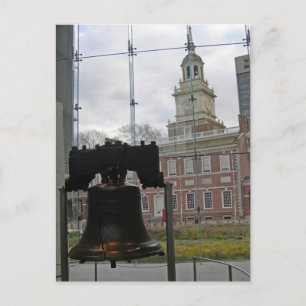 Liberty Bell und Unabhängigkeitssaal Postkarte
