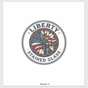 Liberty Bleiglas Patriotisch Patriotisch Bleiglas Aufkleber