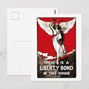 Liberty Bond Weltkriegsplakat 1918 Postkarte