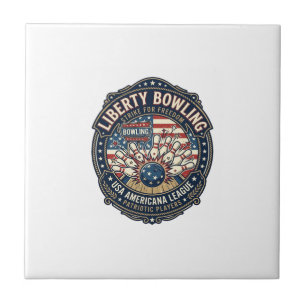 Liberty Bowling Patriotisch Patriotisches Bowling  Fliese