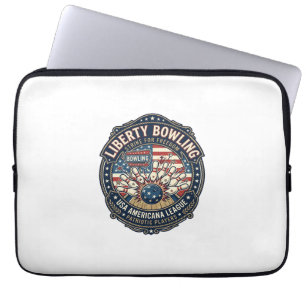 Liberty Bowling Patriotisch Patriotisches Bowling  Laptopschutzhülle