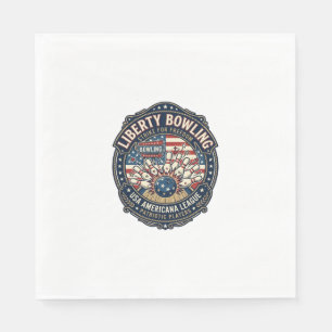 Liberty Bowling Patriotisch Patriotisches Bowling Serviette