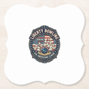 Liberty Bowling Patriotisch Patriotisches Bowling Untersetzer