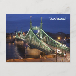 Liberty Bridge by night - Budapest Postkarte