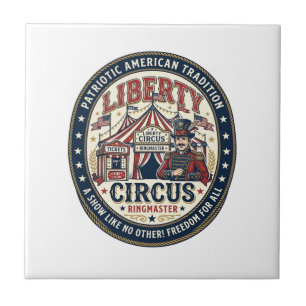Liberty Circus Patriotischer Patriotischer Zirkus  Fliese