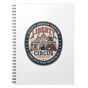 Liberty Circus Patriotischer Patriotischer Zirkus  Notizblock