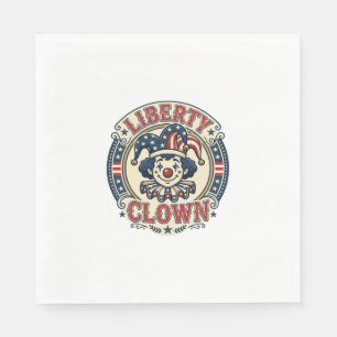 Liberty Clown Patriotischer Patriotischer Clowncor Serviette