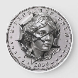 Liberty Coin  Große Wanduhr