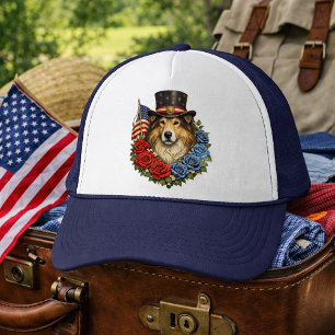 Liberty Collie Illustration Truckerkappe