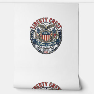 Liberty Crest Patriotisch Patriotisch Heraldik Wap Tapete