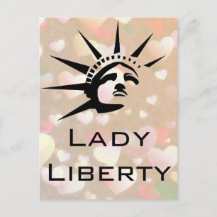 Liberty-Dame Postkarte