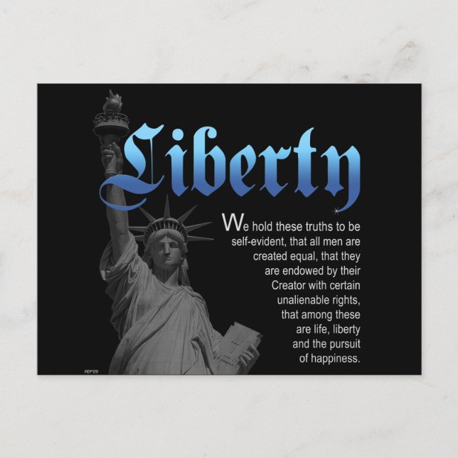 Liberty Deklared Postkarte (Vorderseite)
