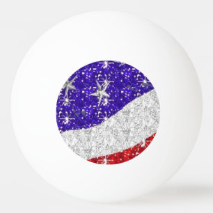 Liberty Dog Ping Pong Balls - Red White Blue Gips Tischtennisball