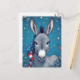 Liberty Donkey Vote Reminder Postkarte