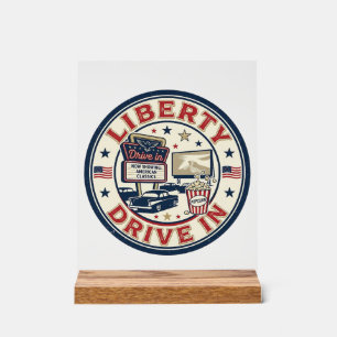 Liberty Drive In Patriotisch Patriotisch Drive In Acrylschild