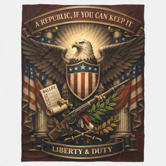 Liberty & Duty  Fleecedecke (Vorderseite)