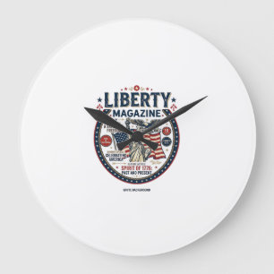 Liberty Eis am Stiel Patriotisch Patriotisches Eis Große Wanduhr
