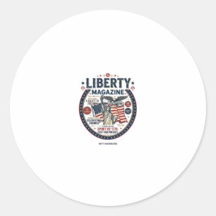 Liberty Eis am Stiel Patriotisch Patriotisches Eis Runder Aufkleber