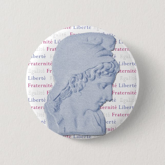 Liberty Equality Fraternity Bastille Day Button (Vorderseite)