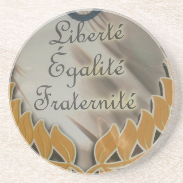 Liberty Equality Fraternity.png Sandstein Untersetzer (Vorne)