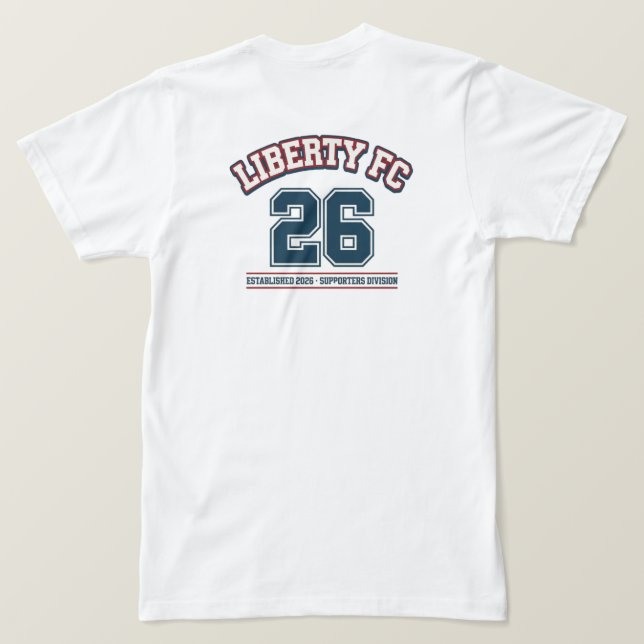 Liberty FC Navy Star Tee  Premium USA Fußball  (Design Rückseite)