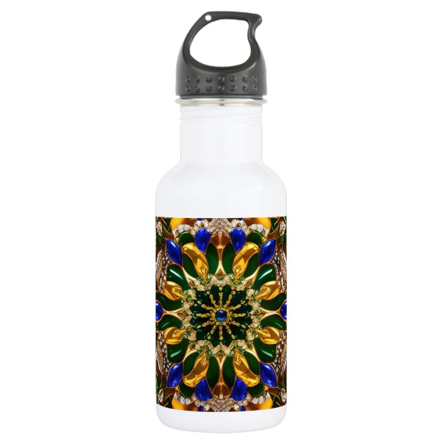 Liberty Flasche Brasilien Farben Edelstahlflasche (Vorderseite)