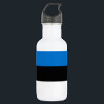 Liberty Flasche mit der Flagge Estlands Edelstahlflasche<br><div class="desc">Feiern Sie estnischen Stolz, wo immer Sie hingehen, mit dieser Liberty-Flasche mit der kühnen und schönen Flagge Estlands! Diese patriotische Wasserflasche wurde mit der ikonisch blauen, schwarzen und weißen Trikolore entworfen und bringt Estland in einer schlanken, praktischen Form zum Leben. Egal, ob Sie bei der Arbeit, bei einer Wanderung oder...</div>