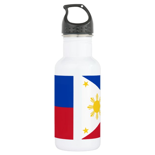 Liberty Flasche mit Flagge der Philippinen Edelstahlflasche (Rückseite)