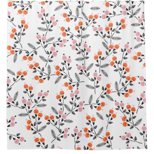 Liberty Florals: Handstickerei Duschvorhang (Vorderseite)