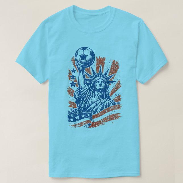 Liberty-Fußball-Flaggen-Tribut T-Shirt (Design vorne)