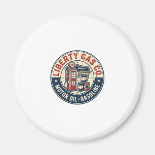 Liberty Gas Co Patriotisches Patriotisches Tankste Magnet