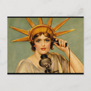 Liberty Girl - "Ruf mich an" Postkarte