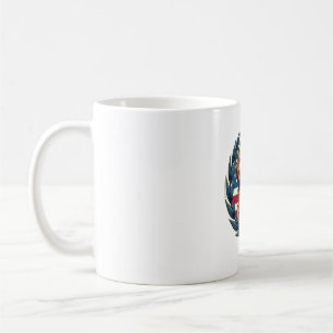 Liberty Golden Retriever Vintage Patriotic T-Shirt Kaffeetasse