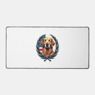 Liberty Golden Retriever Vintage Patriotisches T-S Schreibtischunterlage