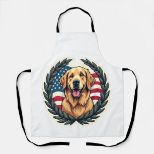 Liberty Golden Retriever Vintage-Patriotismus-Shir Schürze