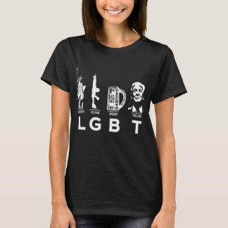 Liberty Guns Beer Trump Lgbt T-Shirt