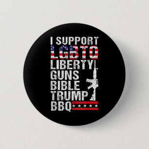 Liberty Guns Bible Trump Grillen Button