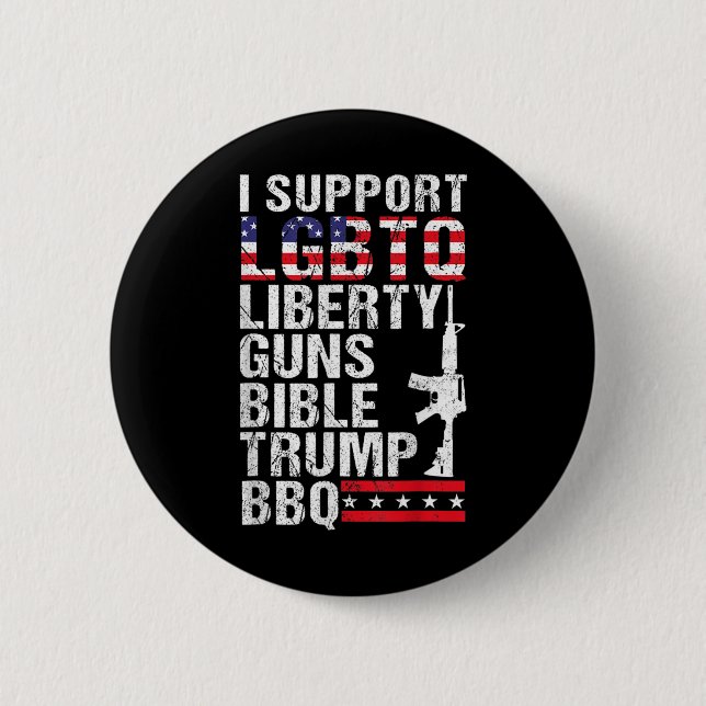 Liberty Guns Bible Trump Grillen Button (Vorderseite)