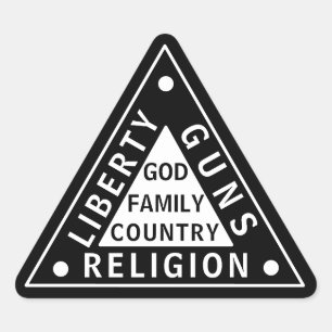 Liberty Guns Religion Dreieck Sticker