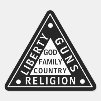 Liberty Guns Religion Dreieck Sticker