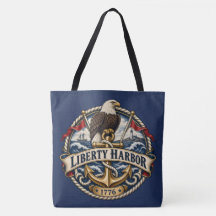 Liberty Harbor Eagle Anker Navy-Tragetasche
